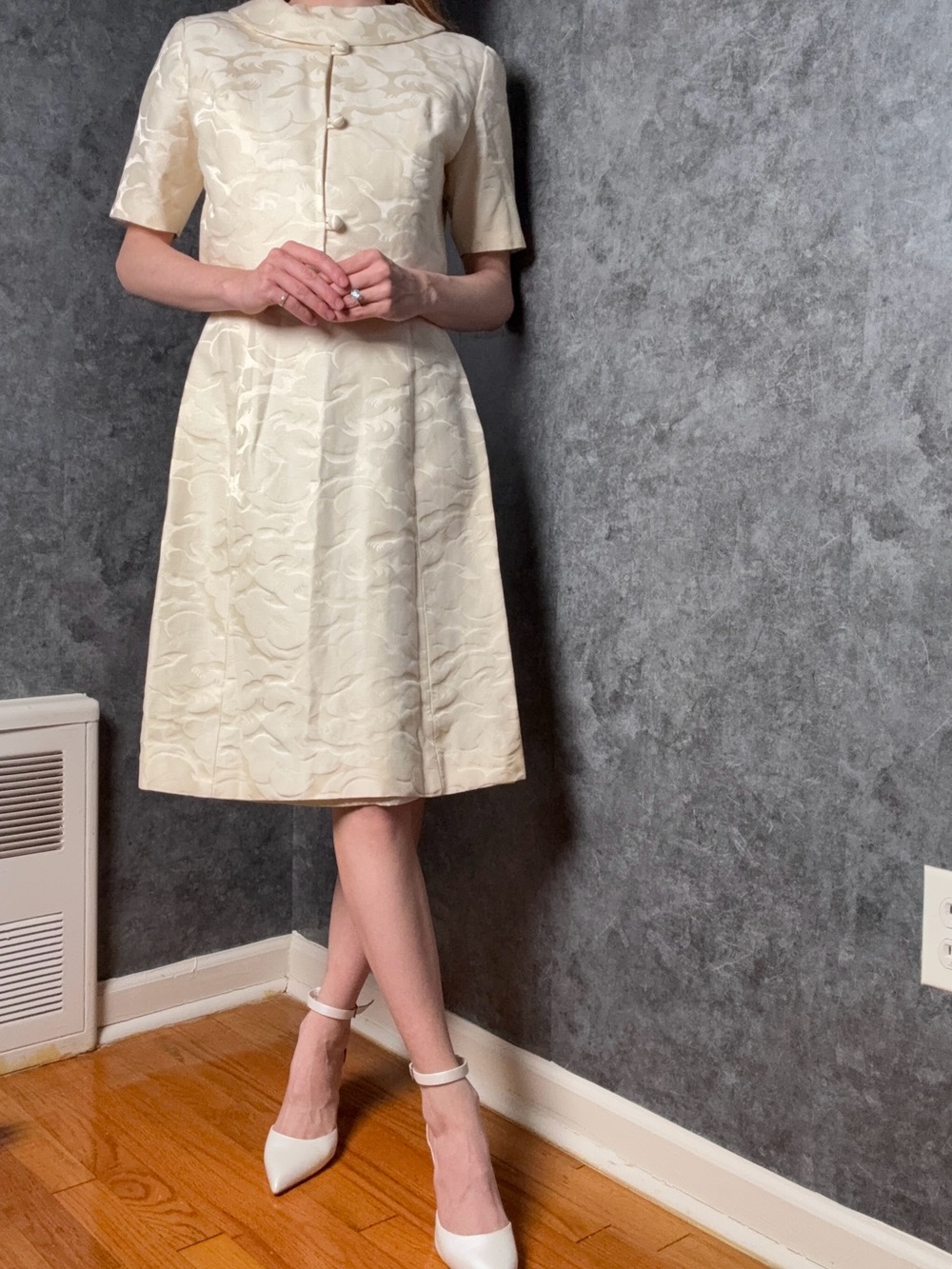 ✨ Vintage 1950s Handmade Wedding Dress w/ Matching Jacket ✨